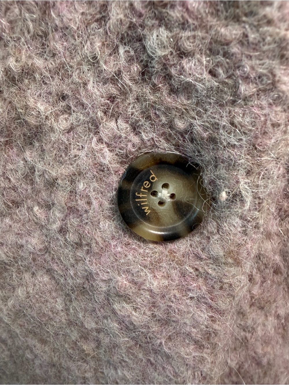 Wilfred Aritzia Lilac/Light Pink Alpaca Cardigan Size XS - Picture 4 of 10